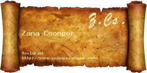 Zana Csongor névjegykártya